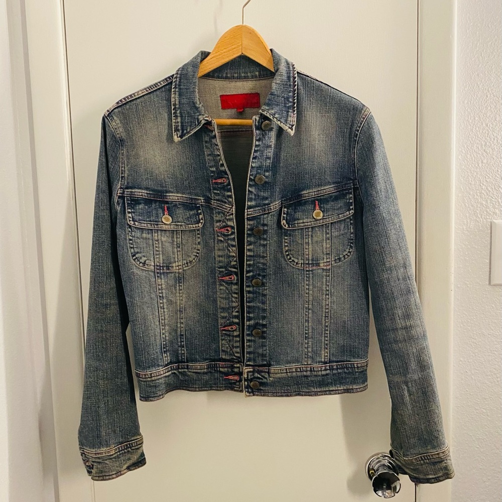 fcuk cropped jean jacket (M)